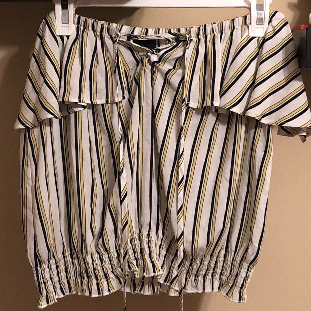 Striped Off the Shoulder Top